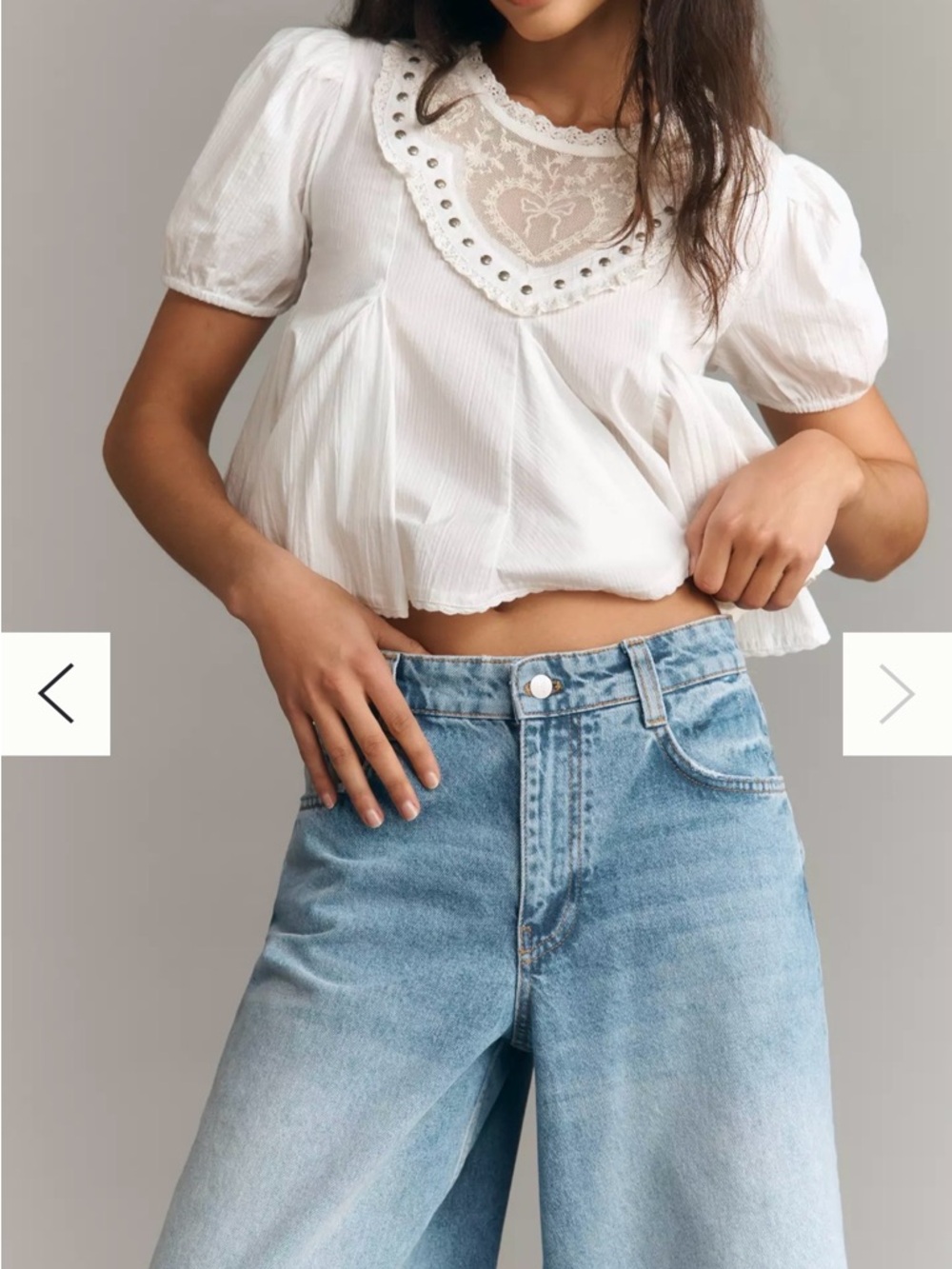Anthropologie Light Blue Wide-Leg Denim Culottes - Picture 5 of 6